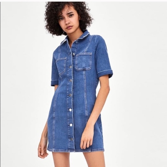Fitted Denim Dress